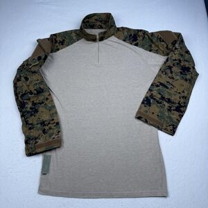 Crye Precision Shirt Mens Large Marpat Camo Combat 1/4 Zip Top Marines Tactical
